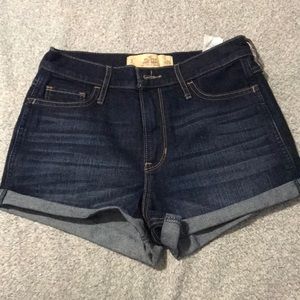 dark blue high rise shorts NWOT